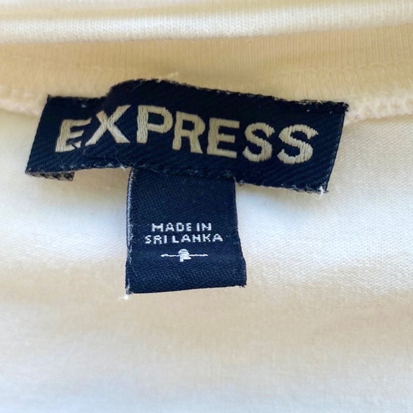 Express Womens size small long sleeve white scoop neck dressy casual top blouse - Picture 5 of 6